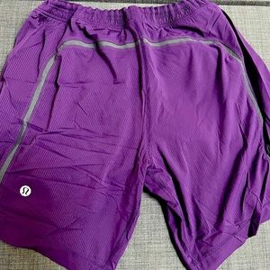 Lululemon purple lined XL athletic shorts (gently worn)